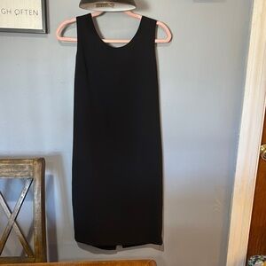 Liz Claiborne Black Sleeveless Sheath Midi Dress